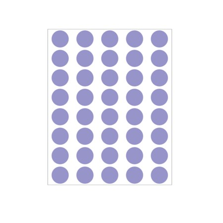 1/2 Color Coding Dots Lavendar Sheet Form